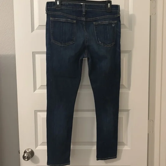 rag & bone Collette Capri jeans SZ 30 distressed dark rinse skinny leg soft - Picture 2 of 13